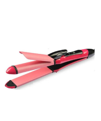 2-in-1 Nova Hair Straightener and Curler ? Dual-Use Styling Tool with Quick Heat-Up Technology, Ceramic Plates for Smooth Straightening & Effortless Curls Model-NH-2009 ? Portable, Lightweight, Ideal for Home or Travel Use