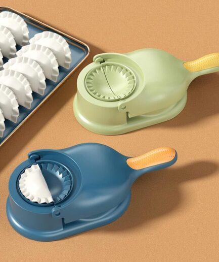 2-in-1 Dumpling Wrapper Tool Food Grade Manual Dumpling Wrapper Mold Labor-Saving Baking Pastry Home Kitchen Gadget (Random Color)Without box
