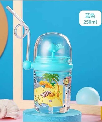 Children Whale Spray Cup Sippy Bottle Cartoon Baby with Sippy Kettle Outdoor Portable Children's Cup (Random Color)