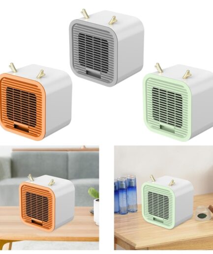 Portable Desktop Air Conditioning Fan | Three Gears Adjustable Strong Cold Air Fast Cooling USB Fan for Indoor Rechargeable (Random Colour)