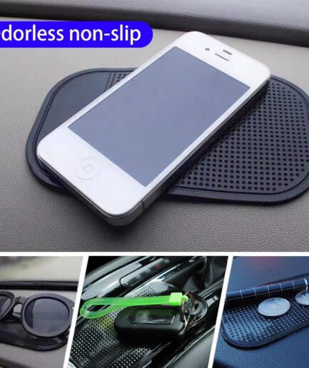 1 Pc Car Dashboard Sticky Pad | Anti-Slide Fixate Sticky Mat Pad for Car Dashboard | Anti-Slide Sticky Pad for Cell Phone, Keys, Glass, Mirrors (Black)