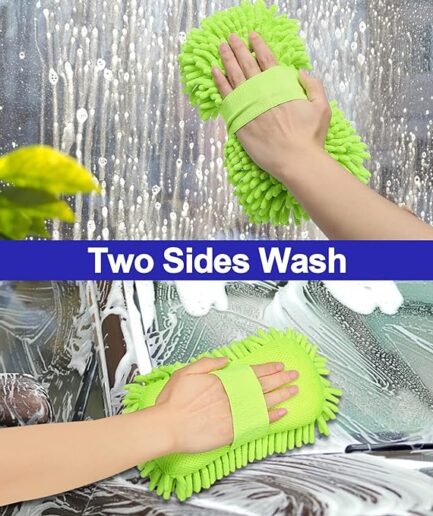 Spounge Fiber | Microfiber Wash Sponge Car Wash Sponge  Microfiber Wash Mitt Scratch Free, Ultra Absorbent Microfiber Mitt for Cars, Trucks, SUV, Boat,Bicycle & Motorcycle (Random color)