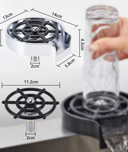 Glass washer - Glass washer for kitchen - Glass Rinser Cup Bottle Washer Cleaner for Kitchen Sinks, Kitchen Sink Accessories Attachment Stainless