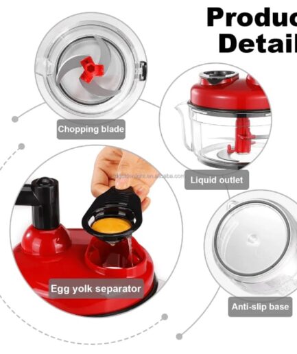 Manual Hand Multifunction Speedy Vegetable Quick chopper | Quick Chopper Vegetable - Onion Chopper | Kachomer Salad Machine ( random color )
