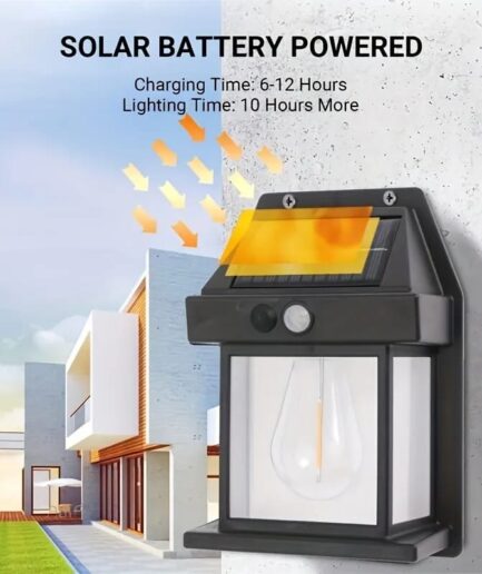 Solar Tungsten Filament Lamp Outdoor Waterproof Intelligent Induction Wall Lamp Courtyard Garden Villa Lighting(KT-666)