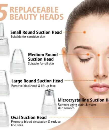 Face Vacuum Blackhead Remover Pore Cleaner | Electric Deep Cleansing Tool for Nose & Face
