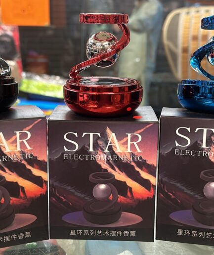 Star Solar Powered Levitating Ball Air Freshener for Car Dashboard, Aesthetic Car Decor | Best Quality?( Random Color )