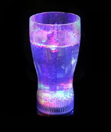 Plastic LED Flashing Cup LED Light up Beer Cup Water Hanging Glass Cup for Wedding Party - 1pc Plastic LED Lighting Bulb - Decor LED Glowing Plastic Cups Fashing Drink Luminous Lights Cup - 250ml ( With Box )
