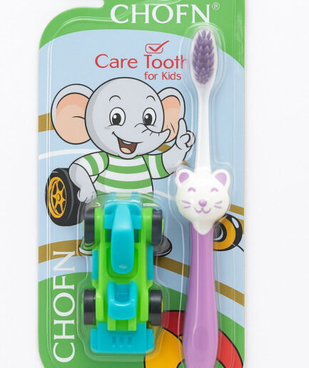 CHOFN Kids Toothbrush Set (3?12 Years) ? Soft Bristles with Toy Car (Random Designs)
