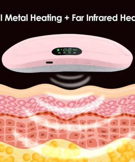 Electric Period Cramp Massager Vibrator Heating Belt for Menstrual Relief Pain Waist Stomach Warming Women Gift Box Packing(random color )